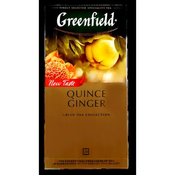 086-322 Greenfield Green Tea Quince Ginger 10x 37.5g, 25tb