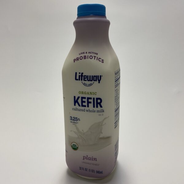 006-029 Lifeway Kefir Plain Organic Whole Milk 6x 946g