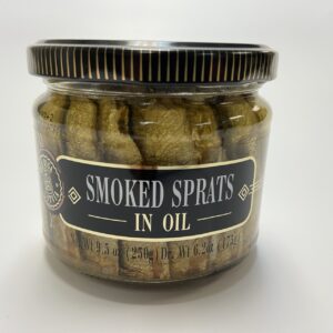 078-501 Old Riga Smoked Sprats in Oil Glass Jar 12x 250g